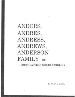 Anders, Andres, Andress, Andrews, Anderson Family Book Cover